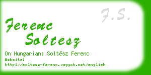ferenc soltesz business card